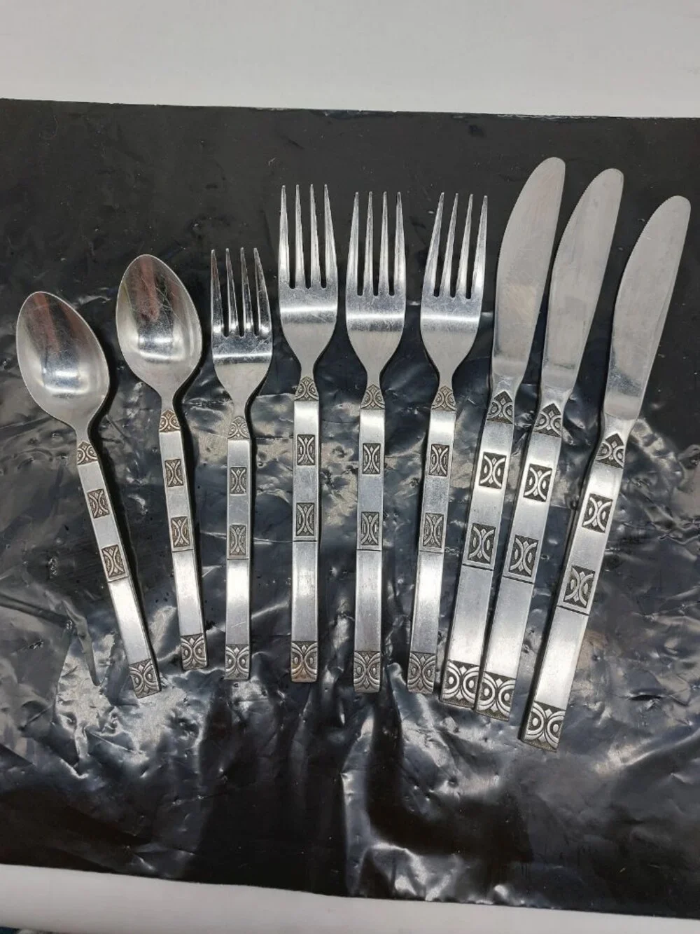 Granada GRN1 Forks Knives Spoons Stainless Lot of 9